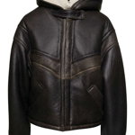 Giorgio Brato Black Shearling Jacket with Zip Fastening in Leather Woman BLACK, Giorgio Brato