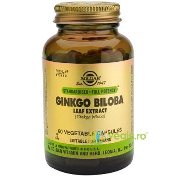 Ginkgo Biloba - Extract din Frunze 60cps, SOLGAR