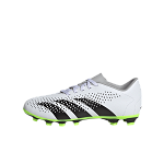 adidas Performance, Pantofi de piele pentru fotbal Predator Accuracy, Alb/Verde lime/Negru