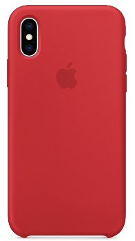 Husa Protectie Spate Apple iPhone XS Silicone Case Red