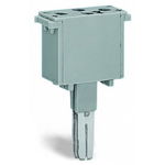 Component plug; for carrier terminal blocks; 2-pole; with rectifier diode and LED; 10 mm wide; gray, Wago