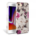 Husa Spate Premium Upzz Tech iPhone Se 2 ( 2020 ) Floral Bej