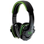 Casti gaming cu microfon Raven, jack 3.5 mm, 2 m, Negru/Verde