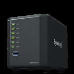 Network Attached Storage Synology DS419slim, 4-Bay, Procesor Marvell Armada 385 1.33GHz, 512 MB DDR3L