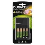Incarcator DURACELL CEF14 81546851, 2 acumulatori AA 1300mAh, 2 acumulatori AAA 750 mAh, negru