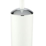 Perie pentru toaleta cu suport, Wenko, Brasil White, 10 x 37 cm, plastic, alb, Wenko