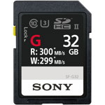 Sony Card SDHC 32GB Professional, cl10 UHS-II R300 MB/s W299MB/S