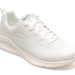 Pantofi sport SKECHERS albi, UNO LITE, din piele ecologica, Skechers