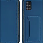 Husa de protectie magnetica, Hurtel, Pentru Xiaomi Redmi Note 11 Pro, Silicon, Albastru