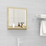 Oglindă de baie, stejar sonoma, 40 x 10,5 x 37 cm, PAL, Casa Practica