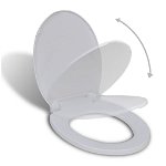 vidaXL Capac WC cu închidere silențioasă, alb, oval, vidaXL