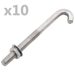 Set 25 Surub dulgherie pentru lemn cap plat/inecat inox A2 304 M8x100 mm