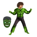 Costum cu muschi Hulk pentru copii, War, 110-120 cm, 5-7 ani, IdeallStore