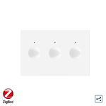 Modul intrerupator triplu cap scara / cap cruce cu touch Livolo, protocol ZigBee, standard Italian, Serie noua, 