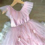 Rochie roz lunga de ocazie pentru fete (produs în stoc), Magazin Online Zaire.ro: Haine dama, casual, office sau elegante
