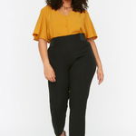 Pantaloni dama plus size Anjelica negri, Zappatos