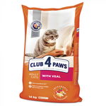 Hrana uscata pentru pisici Club 4 Paws Premium, vita, 14 Kg