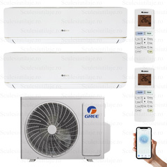 Pachet aer conditionat multi split Gree, inverter 2 x 9000 BTU, Wifi inclus, Clasa A++/A+, Eco, Anti-mucegai, Dezghetare inteligenta, Generator de ioni, Cold Plasma, Racire, Incalzire, GREE Pachet aer conditionat multi split Gree, inverter 2 x 9000 BTU, Wifi inclus, Clasa A++/A+, Eco, Anti-mucegai, Dezghetare inteligenta, Generator de ioni, Cold Plasma, Racire, Incalzire, GREE