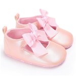 Pantofiori cu fundita (culoare: roz, marime: 12-18 luni), BabyJem
