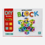 Set creativ de blocuri din plastic, “INTELLIGENT BLOCK” 72 piese, engros, 