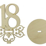 Numar indicator cu suport placaj decorativ M2 -18- 14cm, Galeria Creativ
