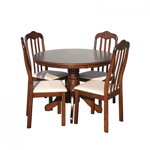 Set masa RH7066T cu 4 scaune 559C, ovala, 4 persoane, stejar imbatranit, 101x101x78 cm, Marcel Prod