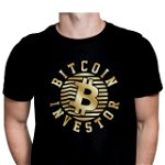 Tricou personalizat pentru barbati, Priti Global, Bitcoin investor, PRITI GLOBAL
