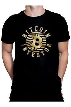 Tricou personalizat pentru barbati, Priti Global, Bitcoin investor, PRITI GLOBAL