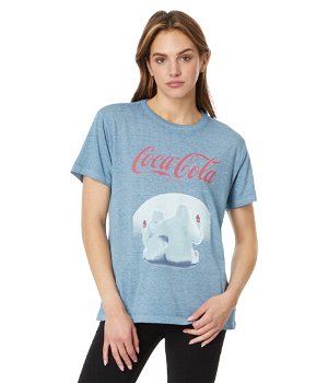 Imbracaminte Femei Lucky Brand Coca Cola Bears Tee Real Teal, Lucky Brand