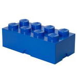 Cutie depozitare LEGO 2x4 albastru inchis, 