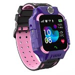 Ceas Smartwatch Pentru Copii Xkids XK15 cu Functie Telefon, Apel monitorizare, Camera, Alarma, SOS, Incarcare magnetica, Mov