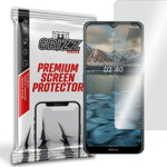 Folie de protectie Grizz Glass, Sticla hibrida, Compatibil Nokia 2.4, Transparent, GrizzGlass