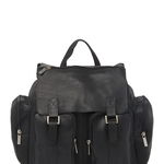 Accesorii Barbati DAVID KING CO Leather Laptop Backpack BLACK