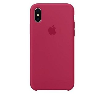 Apple Protectie pentru spate, material silicon, pentru iPhone X, culoare Rose Red