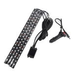 Set 4 benzi 9 LED cu lumina ambientale pentru auto si telecomanda RGB, GAVE