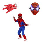 Set costum Spiderman marimea L, masca LED si manusa cu lansator, IdeallStore