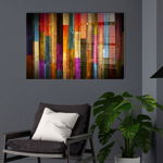 Tablou decorativ, UV-002, Sticla temperata, 70 x 100 cm, Multicolor, Bozeman