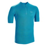 Tricou ciclism 100 Albastru Copii 7-13 ani, BTWIN