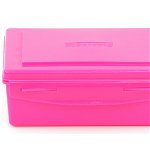 Cutie roz din plastic pentru depozitare, 19 x 15 x 7 cm, edituradiana.ro