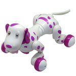 Robot Catel interactiv iUni Smart-Dog, 24 comenzi, Alb-Roz