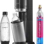 Aparat pentru bauturi carbogazoase Sodastream DUO, 1 litru, 2 carafe, argintiu/gri, Sodastream