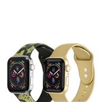 Ceasuri Barbati POSH TECH Silicone Bands for Apple Watch - Set of 2 - 42mm44mm Blue And Green