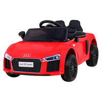 Masinuta electrica pentru copii Audi R8 rosu 70W cu telecomanda lumini suspensii scaun piele si roti din spuma Eva, Audi