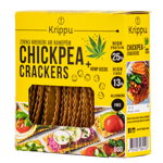 Crackers fara gluten cu naut si seminte de canepa, 80 g, Krippu