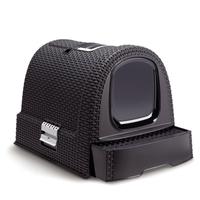 Litiera CURVER Acoperita Negru