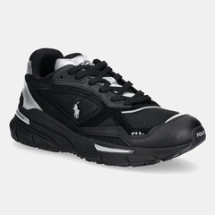Pantofi sport barbati, Polo Ralph Lauren, negru/argintiu, textil, 44 EU