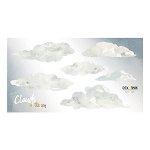 Set autocolante de perete motiv cu nori Dekornik Clouds, Dekornik