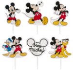 Set 6 modele decor hartie tort briosa Mickey Mouse 30 buc, Balloon4Party