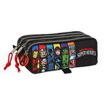 Penar triplu The Avengers Super heroes Negru (21,5 x 10 x 8 cm), The Avengers