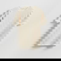 Reserved - Tricou regular din bumbac - crem, Reserved